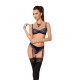 Комплект белья GISELE SET black S/M - Passion Exclusive: лиф, трусики с пажами Комплект белья GISELE SET black S/M - Passion Exclusive: лиф, трусики с пажами