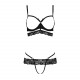 Комплект белья SARIA SET OpenBra black L/XL - Passion Exclusive: стрэпы: откртый лиф, стринги Комплект белья SARIA SET OpenBra black L/XL - Passion Exclusive: стрэпы: откртый лиф, стринги