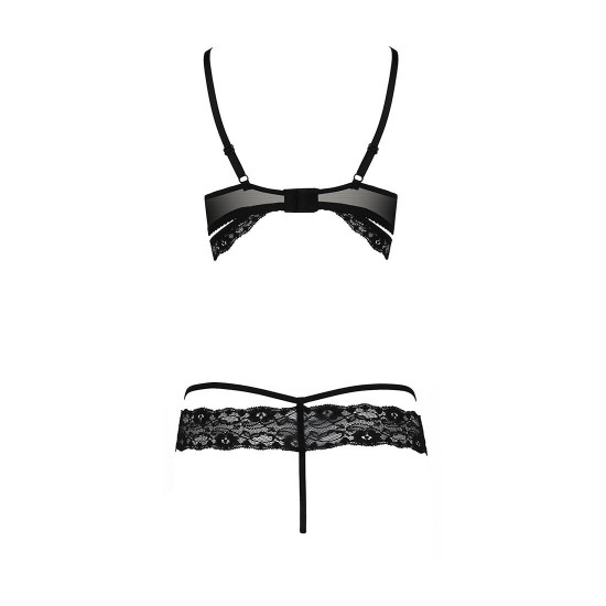 Комплект белья SARIA SET OpenBra black S/M - Passion Exclusive: стрэпы: откртый лиф, стринги Комплект белья SARIA SET OpenBra black S/M - Passion Exclusive: стрэпы: откртый лиф, стринги