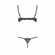 Комплект белья VALERY SET OpenBra black L/XL - Passion Exclusive: стрэпы: трусики, открытый лиф Комплект белья VALERY SET OpenBra black L/XL - Passion Exclusive: стрэпы: трусики, открытый лиф