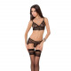 Комплект білизни VELIA SET black XXL/XXXL - Passion Exclusive: напівпрозорий ліф, трусики-пояс Комплект білизни VELIA SET black XXL/XXXL - Passion Exclusive: напівпрозорий ліф, трусики-пояс