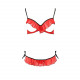 Комплект білизни CHERRY SET OpenBra red S/M - Passion Exclusive: відкритий ліф, трусики-спідничка Комплект білизни CHERRY SET OpenBra red S/M - Passion Exclusive: відкритий ліф, трусики-спідничка