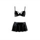 Комплект білизни під латекс DEBY SET black S/M - Passion: ліф, міні-спідничка, стрінги Комплект білизни під латекс DEBY SET black S/M - Passion: ліф, міні-спідничка, стрінги