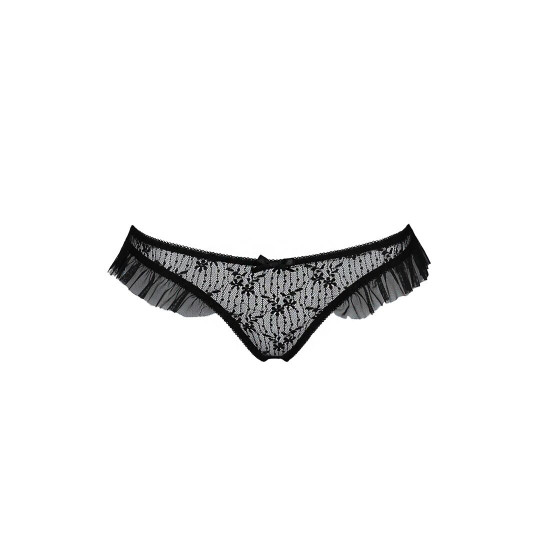 Трусики з оборками DONIA THONG black L/XL - Passion Exclusive Трусики з оборками DONIA THONG black L/XL - Passion Exclusive