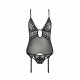 Корсет з декольте ERZA CORSET black S/M - Passion, пажі, трусики, напівпрозорий Корсет з декольте ERZA CORSET black S/M - Passion, пажі, трусики, напівпрозорий