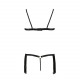 Комплект білизни KASSANDRA SET OpenBra black L/XL - Passion Exclusive: ліф з бахромою, трусики-спідн Комплект білизни KASSANDRA SET OpenBra black L/XL - Passion Exclusive: ліф з бахромою, трусики-спідн