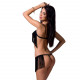 Комплект білизни KASSANDRA SET OpenBra black L/XL - Passion Exclusive: ліф з бахромою, трусики-спідн Комплект білизни KASSANDRA SET OpenBra black L/XL - Passion Exclusive: ліф з бахромою, трусики-спідн