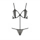 Комплект білизни QUENTRIS BIKINI black XXL/XXXL - Passion Exclusive, стрінги і напіввідкритий ліф Комплект білизни QUENTRIS BIKINI black XXL/XXXL - Passion Exclusive, стрінги і напіввідкритий ліф