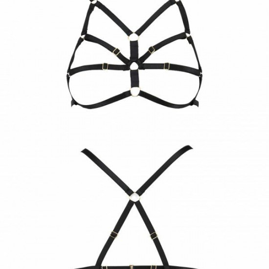 Бюстгальтер-стрепы ARMANDA BRA black XXL/XXXL - Passion Exclusive Бюстгальтер-стрепы ARMANDA BRA black XXL/XXXL - Passion Exclusive