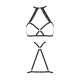Портупея зі стреп з мереживом LORRY BRA black S/M - Passion Exclusive Портупея зі стреп з мереживом LORRY BRA black S/M - Passion Exclusive