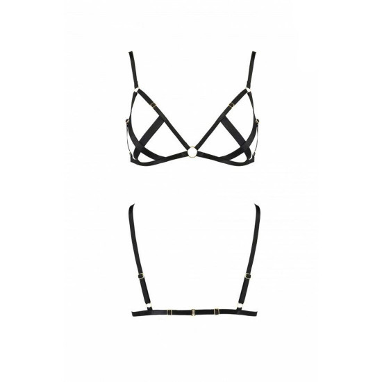 Відкритий бюстгальтер-стрепи NICKY BRA black S/M - Passion Exclusive Відкритий бюстгальтер-стрепи NICKY BRA black S/M - Passion Exclusive