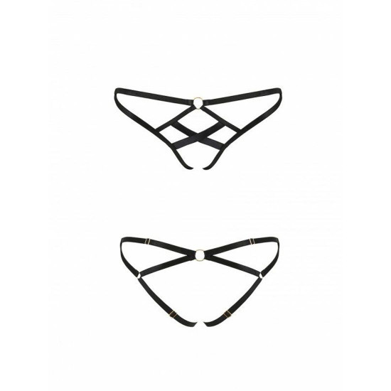 Трусики з стреп NICKY THONG black L/XL - Passion Exclusive Трусики з стреп NICKY THONG black L/XL - Passion Exclusive