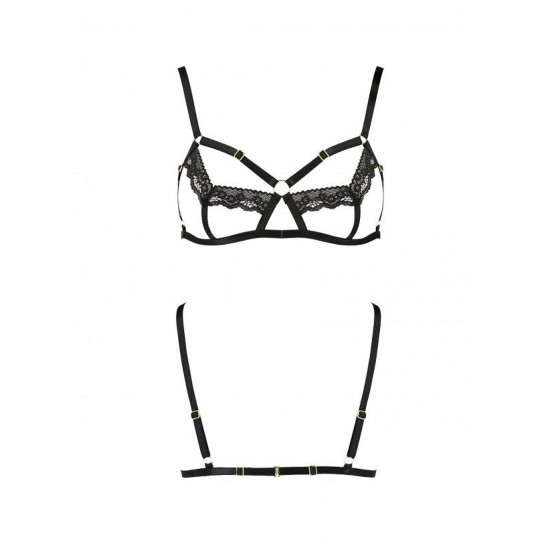 Бюстгальтер-стрепи з мереживом SOLON BRA black L/XL - Passion Exclusive Бюстгальтер-стрепи з мереживом SOLON BRA black L/XL - Passion Exclusive