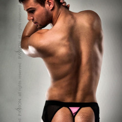 Розпродаж!!! Чоловічі трусики з рожевим гульфіком Passion 007 THONG pink XXL/XXXL