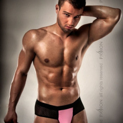 Розпродаж!!! Чоловічі трусики з рожевим гульфіком Passion 007 THONG pink XXL/XXXL