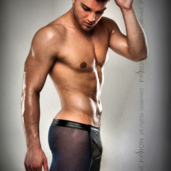 Розпродаж!!! Прозорі чоловічі шортики Passion 026 SHORT black S/M