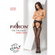 Еротичні колготки-бодістокінг Passion S005 black, імітація панчіх та пояса для панчіх Еротичні колготки-бодістокінг Passion S005 black, імітація панчіх та пояса для панчіх