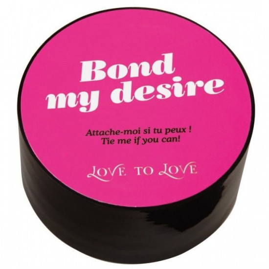 Скотч для бондажа Love To Love BOND MY DESIRE (15м) Чорний, не липне до шкіри і волосків Скотч для бондажа Love To Love BOND MY DESIRE (15м) Чорний, не липне до шкіри і волосків