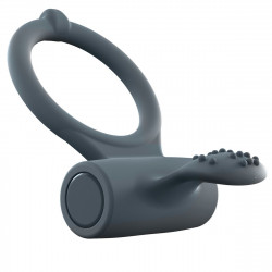 Ерекційне кільце Dorcel Power Clit Plus з вібрацією, перезаряджається, з язичком та щіточкою