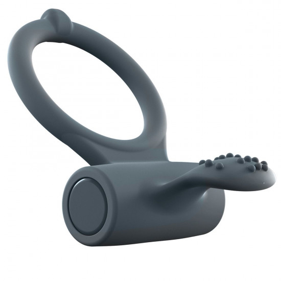 Ерекційне кільце Dorcel Power Clit Plus з вібрацією, перезаряджається, з язичком та щіточкою Ерекційне кільце Dorcel Power Clit Plus з вібрацією, перезаряджається, з язичком та щіточкою