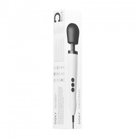 Вибромассажер DOXY Original White, очень мощный, питание 220В, пульсирующие вибрации