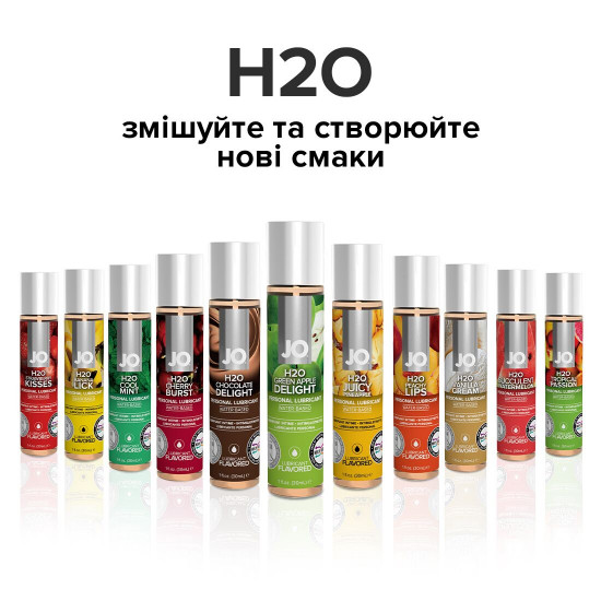 Змазка на водній основі System JO H2O — Green Apple (30 мл) без цукру, рослинний гліцерин Змазка на водній основі System JO H2O — Green Apple (30 мл) без цукру, рослинний гліцерин