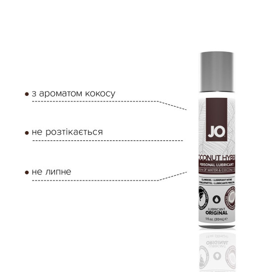 Крем-змазка з кокосовою олією System JO Coconut Hybrid ORIGINAL (30 мл) біла Крем-змазка з кокосовою олією System JO Coconut Hybrid ORIGINAL (30 мл) біла
