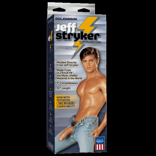 Фалоімітатор Doc Johnson Jeff Stryker White - ULTRASKYN, діаметр 5,4 см, Vac-U-Lock Фалоімітатор Doc Johnson Jeff Stryker White - ULTRASKYN, діаметр 5,4 см, Vac-U-Lock