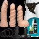 Набір для страпона Doc Johnson Vac-U-Lock Dual Density Starter Set Vanilla, діаметр 2х3,8 см, 5,1 см Набір для страпона Doc Johnson Vac-U-Lock Dual Density Starter Set Vanilla, діаметр 2х3,8 см, 5,1 см
