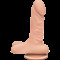 Фалоімітатор Doc Johnson The D - Super D - 6 Inch With Balls - ULTRASKYN - White, діаметр 3,8 см