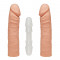Фалоімітатор подвійний Doc Johnson The D - Double D - 16 Inch - ULTRASKYN, діаметр 4,4 см, Vack-U-Lo