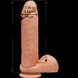 Фалоімітатор Doc Johnson The D - Perfect D - 8 Inch With Balls - ULTRASKYN, діаметр 5,1 см