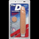 Фаллоимитатор Doc Johnson The D: Shakin D 9 Inch Vibro ULTRASKYN, диаметр 3,8см, плавная регулировка