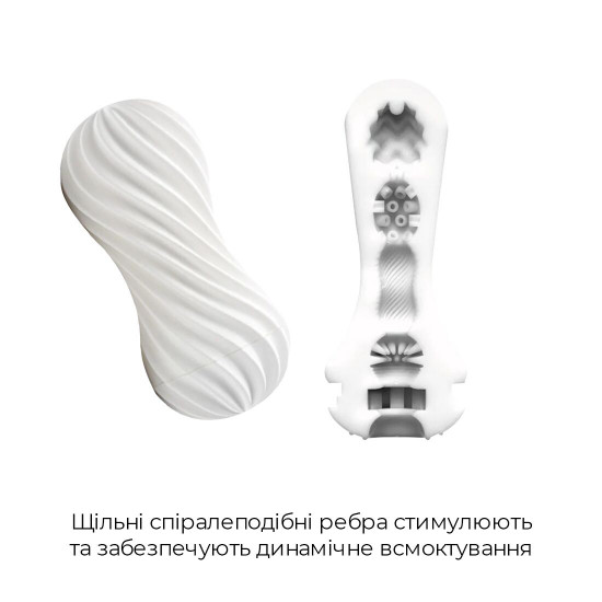 Мастурбатор Tenga Flex Silky White зі змінною інтенсивністю, можна скручувати Мастурбатор Tenga Flex Silky White зі змінною інтенсивністю, можна скручувати