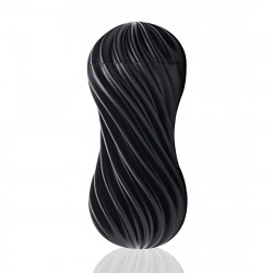 Мастурбатор Tenga Flex Rocky Black зі змінною інтенсивністю, можна скручувати