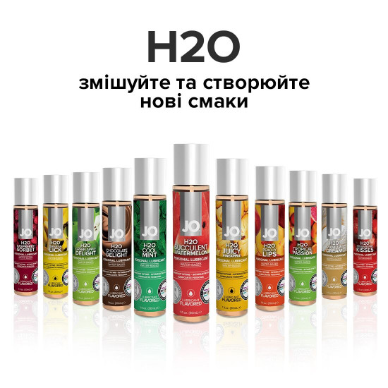 Змазка на водній основі System JO H2O — Watermelon (120 мл) без цукру, рослинний гліцерин Змазка на водній основі System JO H2O — Watermelon (120 мл) без цукру, рослинний гліцерин