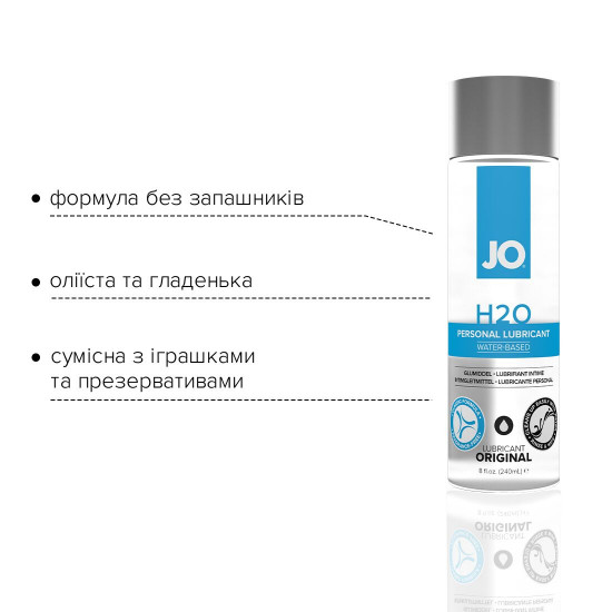Змазка на водній основі System JO H2O ORIGINAL (240 мл) оліїста і гладенька, рослинний гліцерин Змазка на водній основі System JO H2O ORIGINAL (240 мл) оліїста і гладенька, рослинний гліцерин