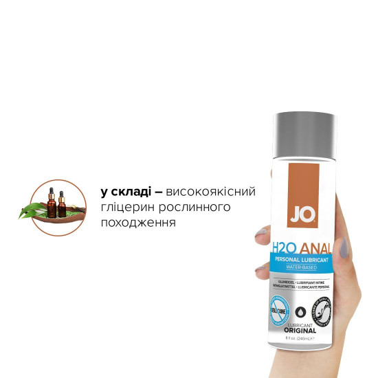 Анальна змазка System JO ANAL H2O — ORIGINAL (240 мл) на водній основі, рослинний гліцерин Анальна змазка System JO ANAL H2O — ORIGINAL (240 мл) на водній основі, рослинний гліцерин