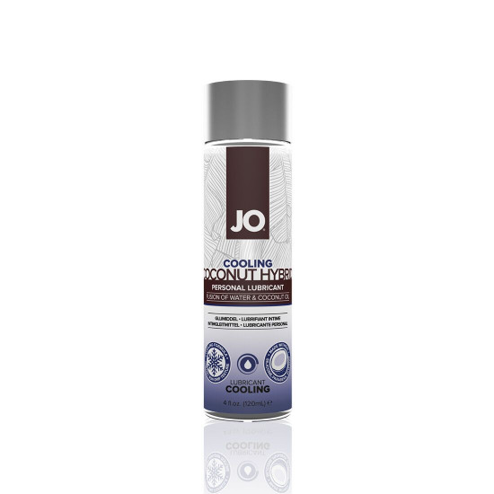 Охлаждающая смазка-крем с кокосовым маслом JO Coconut Hybrid COOLING (120 мл) белая Охлаждающая смазка-крем с кокосовым маслом JO Coconut Hybrid COOLING (120 мл) белая