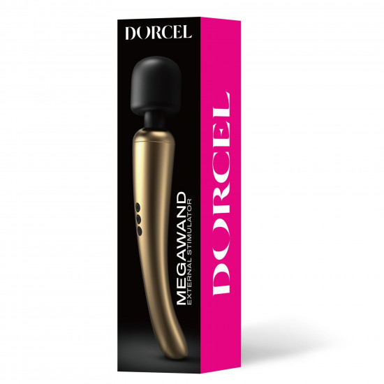 Потужний вібромасажер Dorcel Megawand Gold який перезаряджається, 160 режимів Потужний вібромасажер Dorcel Megawand Gold який перезаряджається, 160 режимів