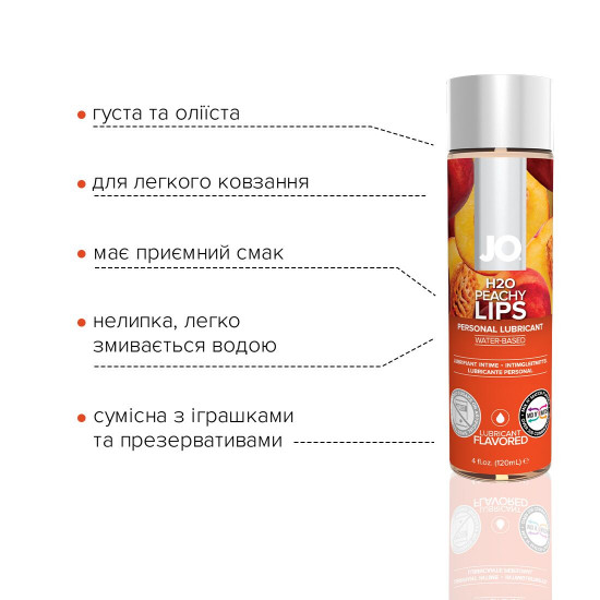 Розпродаж!!! Змазка на водній основі System JO H2O — Peachy Lips (120 мл) (термін до 01.03.2025) Розпродаж!!! Змазка на водній основі System JO H2O — Peachy Lips (120 мл) (термін до 01.03.2025)