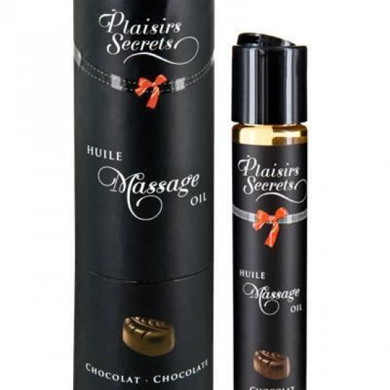 Масажна олія Plaisirs Secrets Chocolate (59 мл) з афродизіаками, їстівна, подарункове паковання Масажна олія Plaisirs Secrets Chocolate (59 мл) з афродизіаками, їстівна, подарункове паковання