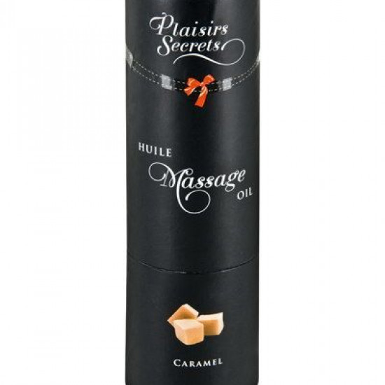 Масажна олія Plaisirs Secrets Caramel (59 мл) з афродизіаками, їстівна, подарункове паковання Масажна олія Plaisirs Secrets Caramel (59 мл) з афродизіаками, їстівна, подарункове паковання