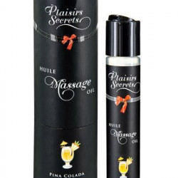 Масажна олія Plaisirs Secrets Pina Colada (59 мл) з афродизіаками, їстівна, подарункове паковання