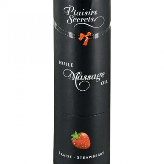 Масажна олія Plaisirs Secrets Strawberry (59 мл) з афродизіаками, їстівна, подарункова упаковка Масажна олія Plaisirs Secrets Strawberry (59 мл) з афродизіаками, їстівна, подарункова упаковка