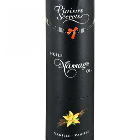 Масажна олія Plaisirs Secrets Vanilla (59 мл) з афродизіаками, їстівна, подарункове паковання Масажна олія Plaisirs Secrets Vanilla (59 мл) з афродизіаками, їстівна, подарункове паковання