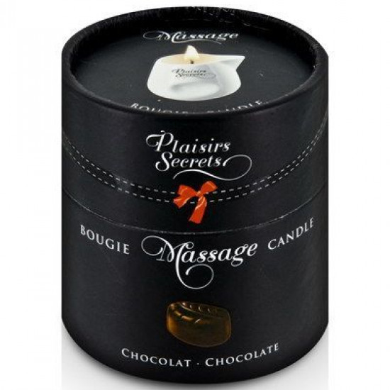 Масажна свічка Plaisirs Secrets Chocolate (80 мл) подарункова упаковка, керамічний посуд Масажна свічка Plaisirs Secrets Chocolate (80 мл) подарункова упаковка, керамічний посуд