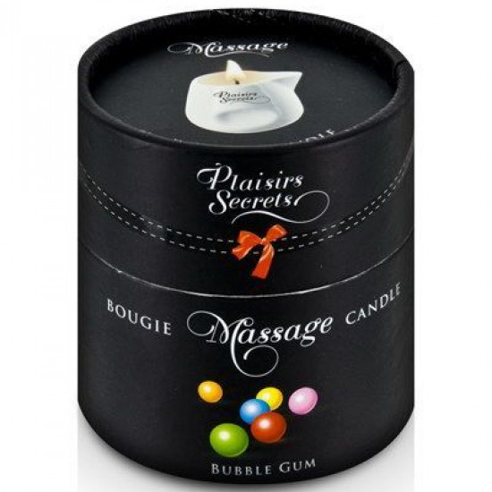 Масажна свічка Plaisirs Secrets Bubble Gum (80 мл) подарункова упаковка, керамічний посуд Масажна свічка Plaisirs Secrets Bubble Gum (80 мл) подарункова упаковка, керамічний посуд