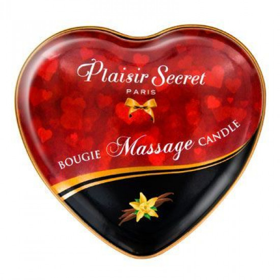 Масажна свічка-серце Plaisirs Secrets Vanilla (35 мл) Масажна свічка-серце Plaisirs Secrets Vanilla (35 мл)