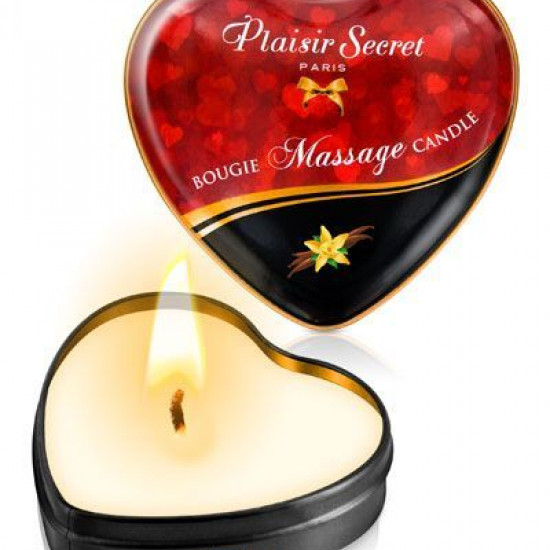 Масажна свічка-серце Plaisirs Secrets Vanilla (35 мл) Масажна свічка-серце Plaisirs Secrets Vanilla (35 мл)